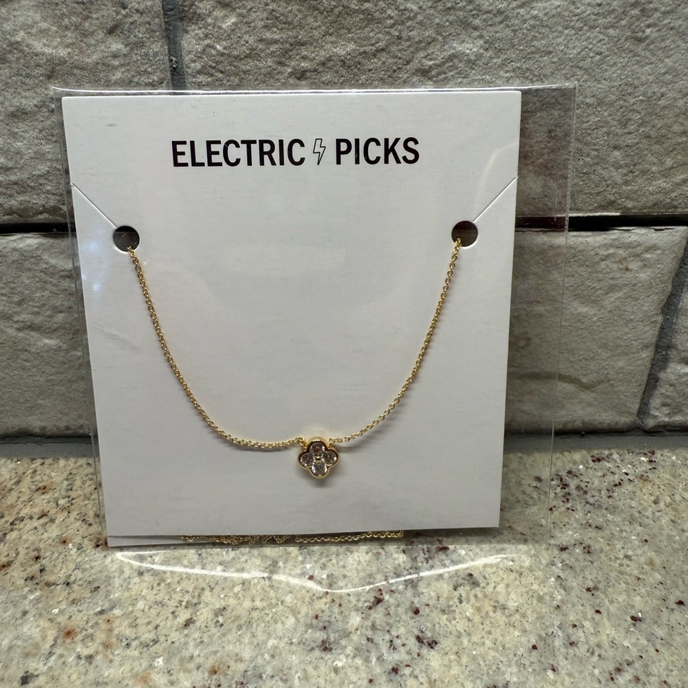 Electric Picks Gold Heart Necklace